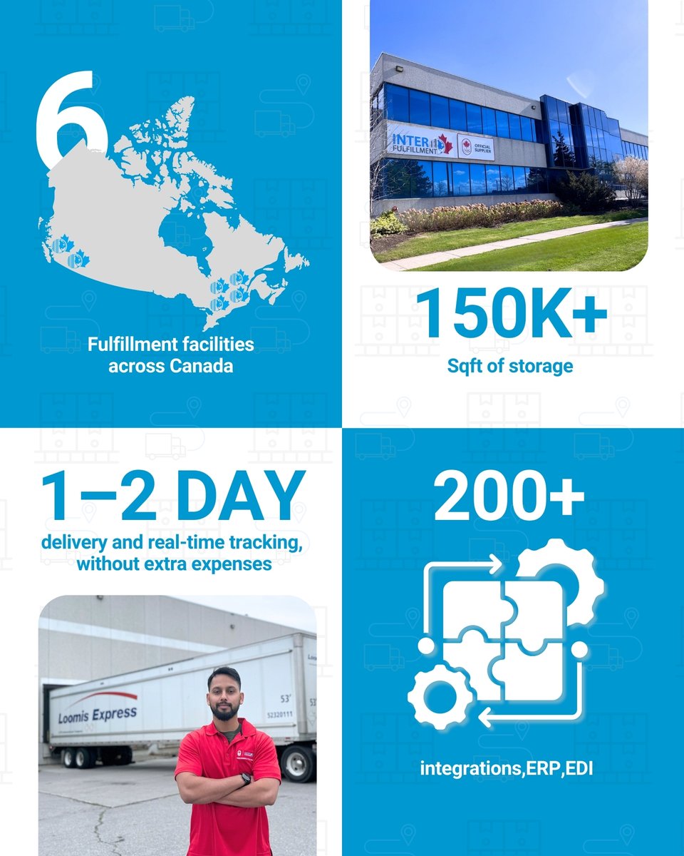 Serving a country as vast as Canada demands a logistics strategy built for scale and speed. That's where InterFulfillment's coast-to-coast multi-channel fulfillment solution gives you a clear competitive edge.
#3PLCanada #Toronto3PL #Vancouver3PL #InterFulfillment