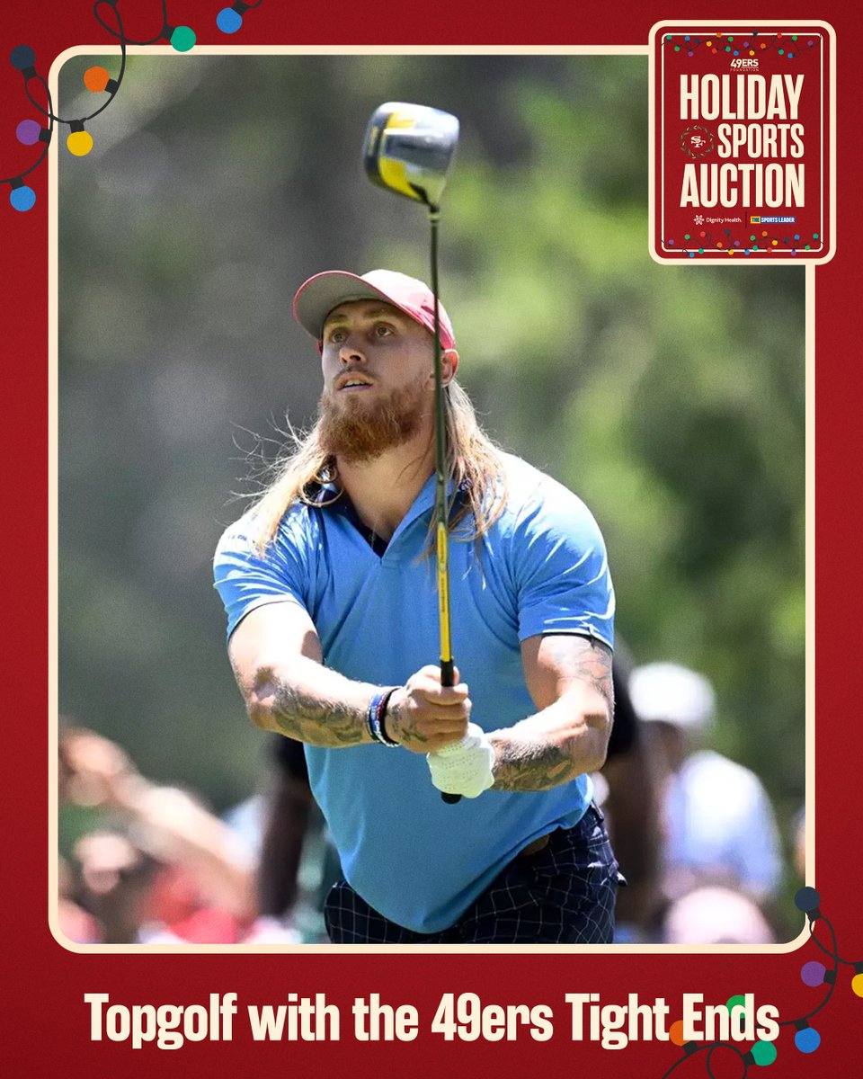 The <a href="/49ers/">San Francisco 49ers</a> Holiday Sports Auction presented by <a href="/DignityHealth/">Dignity Health</a>  is here!

It's the season of giving, and this year your generosity could lead to a once in a lifetime 49ers experience. <a href="/49ersFoundation/">49ers Foundation</a> 

View packages and bid here: thesportsleader.com/give