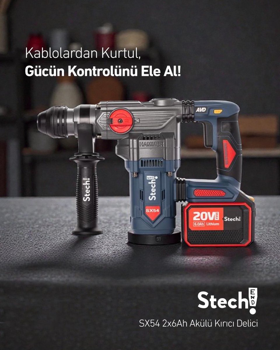 İşin ortasında kablo aramak yok! StechEnd SX54 2x6Ah Akülü Kırıcı Delici, 2 adet 6Ah bataryasıyla daha uzun çalışma süresi ve üst düzey darbe gücü sunar. Beton, tuğla, taş… Ne varsa önüne gelir!

#stechend #kırıcıdelici #kablosuzözgürlük #alizebodrum