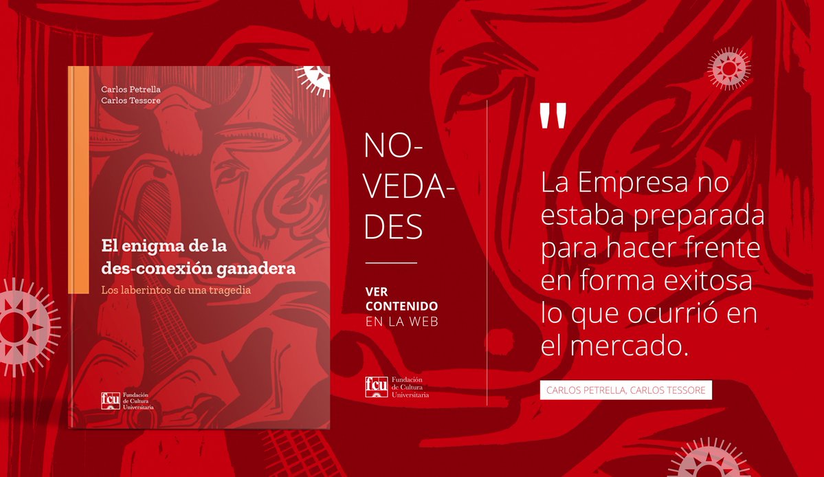 «El enigma de la des-conexión ganadera»
Autores: Carlos Petrella, Carlos Tessore

¡Ya disponible! 📚

¡Encontralo en nuestra web FCU.EDU.UY! 🌐
Y en nuestras librerías:
📍Ciudad Vieja
📍Hall Udelar
📍CENUR Salto