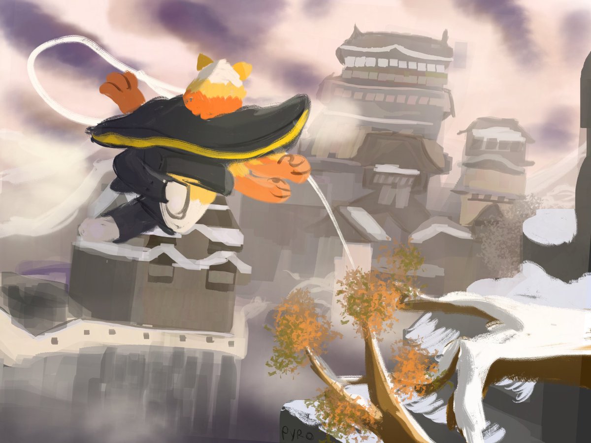 i may play too much sekiro shadow die twice recently hehehe but anyway this is based on one of the loading screen in the game it have #furry #oc #ocfurry #pyro