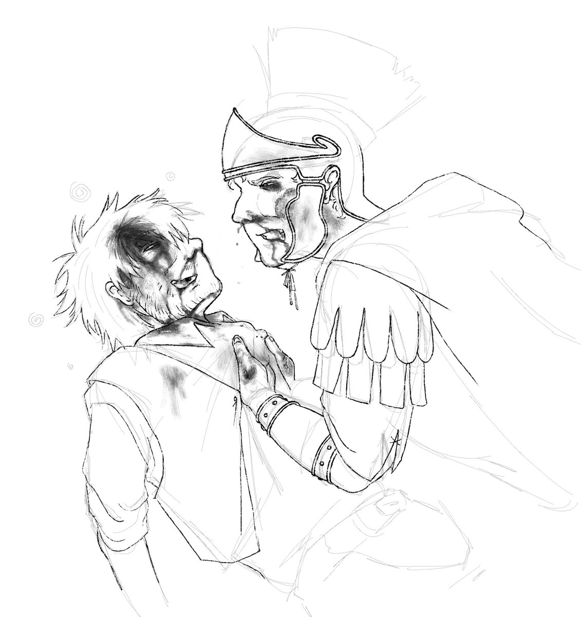 wanted to redraw that big piece i did and this is as far as i got lol. sorry. #jedtavius