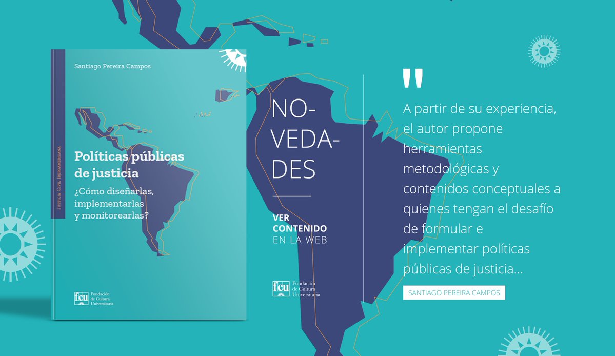 «Políticas públicas de justicia»
Autor: <a href="/SantiagoPCampos/">Santiago Pereira Campos</a> 

¡Ya disponible! 📚

¡Encontralo en nuestra web FCU.EDU.UY! 🌐
Y en nuestras librerías:
📍Ciudad Vieja
📍Hall Udelar
📍CENUR Salto