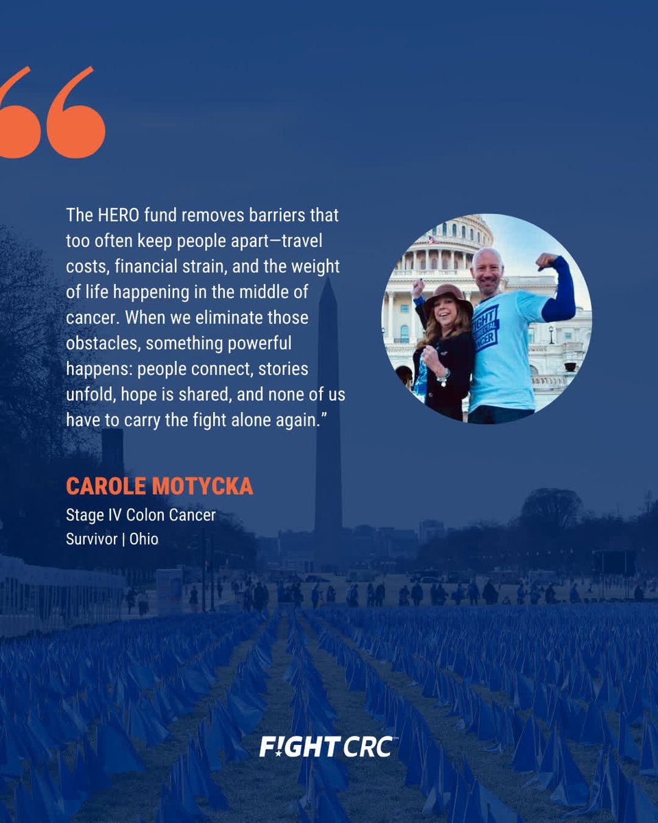 Thank you, Carole Motycka, for kicking off #GivingTuesday with a generous gift to our HERO Fund. 🫶
Created in honor of her late husband, Mike Mancini, the fund continues his legacy of compassion, connection, and support for patients and families.
Car... fightcrc.org/dec2