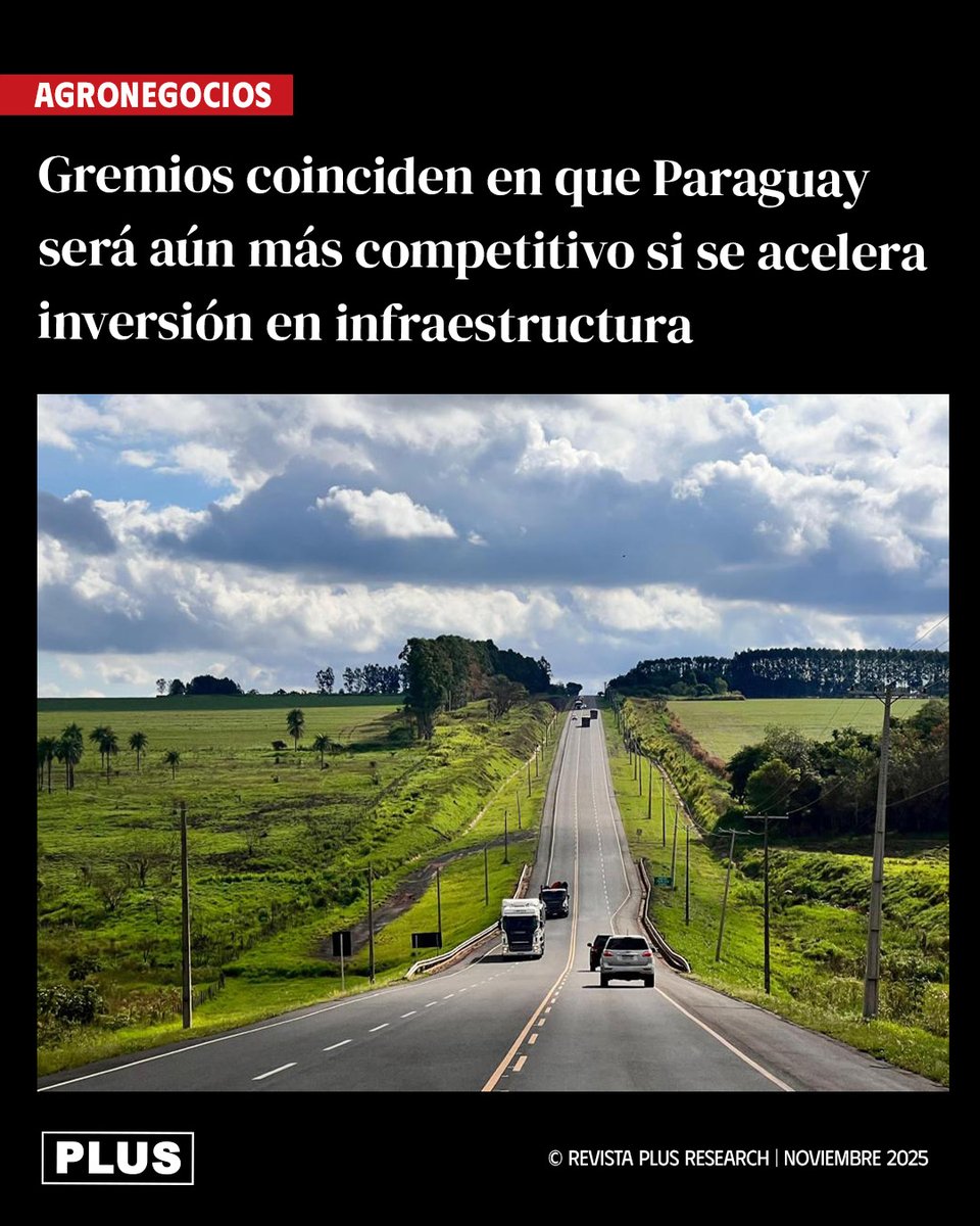 👉🏻 El crecimiento productivo del país volvió a encender las alarmas sobre la necesidad de una red vial más robusta, eficiente y sostenible. 

🚚 Tanto la Cámara Paraguaya de Exportadores y Comercializadores de Cereales y Oleaginosas (Capeco) como la Federación Paraguaya de
