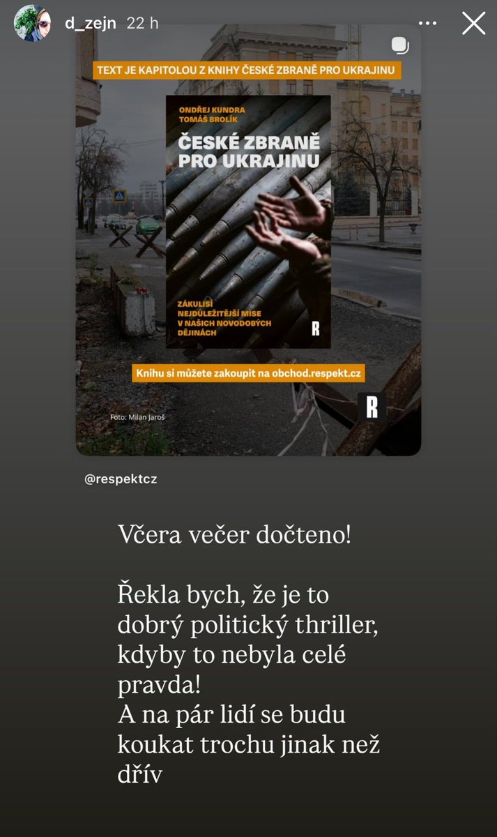 Díky, že čtete naši novou knihu České zbraně pro Ukrajinu <a href="/tbrolik/">Tomáš Brolík</a> <a href="/RESPEKT_CZ/">Týdeník Respekt</a> obchod.respekt.cz/show/102/ceske…