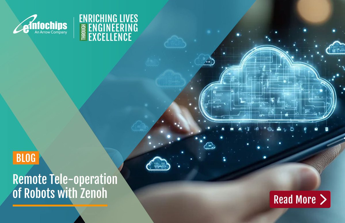 einfochipsltd's tweet image. Read our latest blog to discover how Zenoh transforms remote tele-operation with its innovative, low-latency integration for ROS 2 robots, bridging cloud &amp;amp; embedded systems effortlessly: na2.hubs.ly/H02kzD60

#RoboticsInnovation #ZenohProtocol #RemoteControl #ROS2Robots