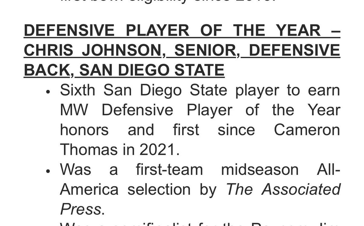 jonschaeffer's tweet image. Love to see it — Chris Johnson (who got my vote) name co-Defensive Player of the Year. Well deserved! 🔴⚫️