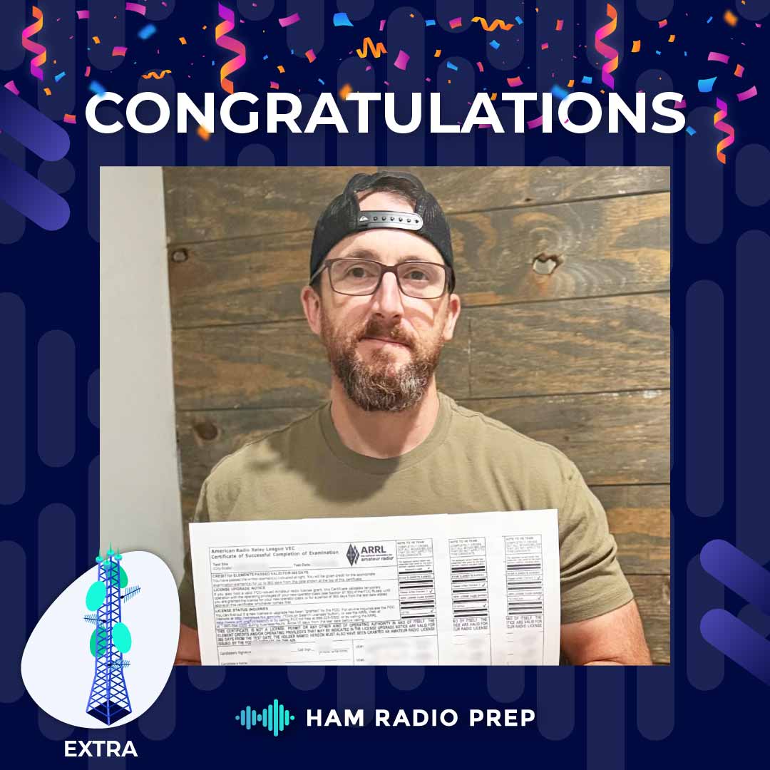 HamPrep's tweet image. 🚀 Massive congratulations to Daniel from #Ohio for earning his #FCC Technician, General, and Extra Class #HamRadio licenses! 🎉📡

Daniel got licensed for emergency communications, hobby enjoyment, and offroading, taking his radio skills to the next level both on and off the…