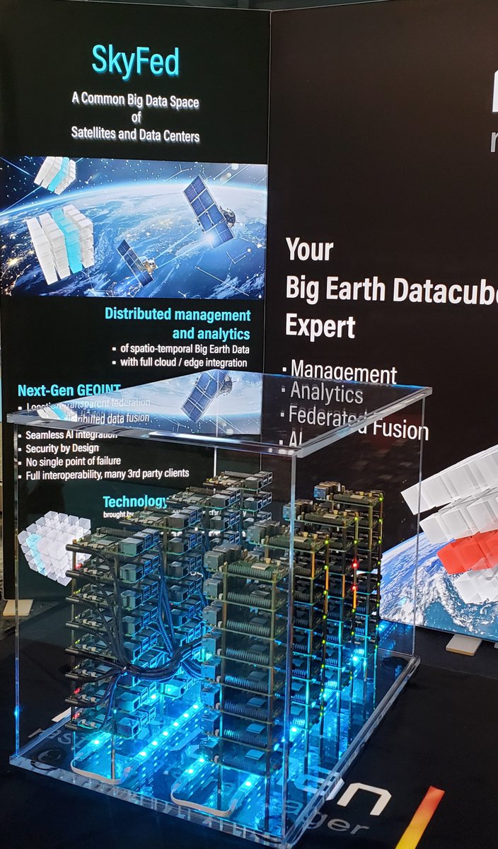 rasdamanGmbH's tweet image. Distributed datafusion of spatio-temporal data with  the #rasdaman #raspberry cluster at @SpaceTechExpoEU .  We love it!