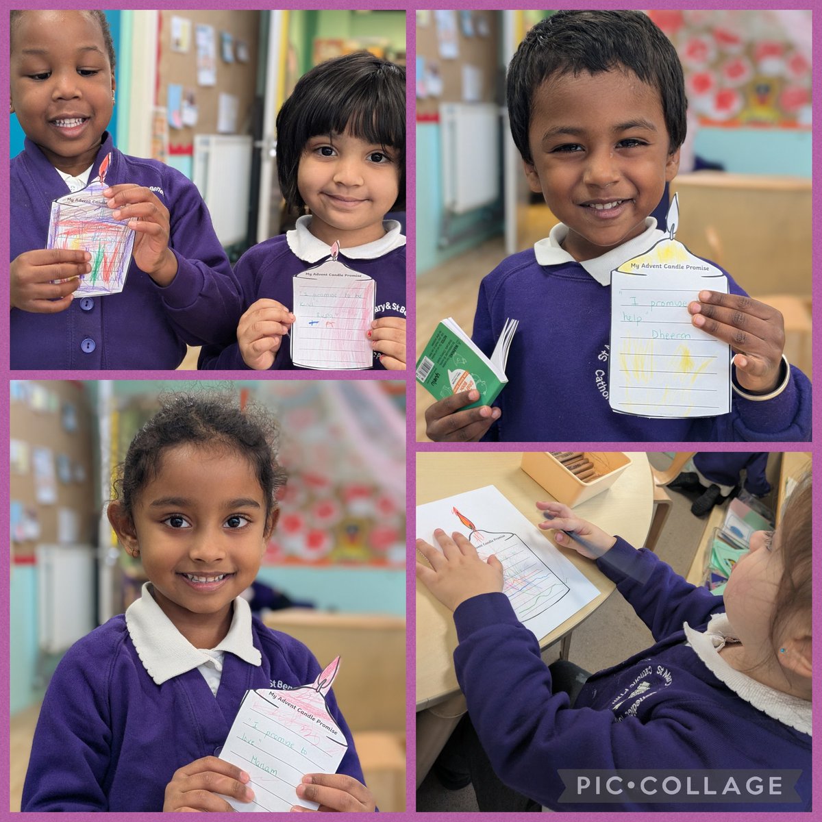StMaryStBen's tweet image. Our nursery children have been busy making their Advent promises ✨
As they learn about the importance of Advent, time of waiting, hope and kindness,they’re also developing empathy, thinking about others and understanding how their actions can make a difference. #WalkWithJesus