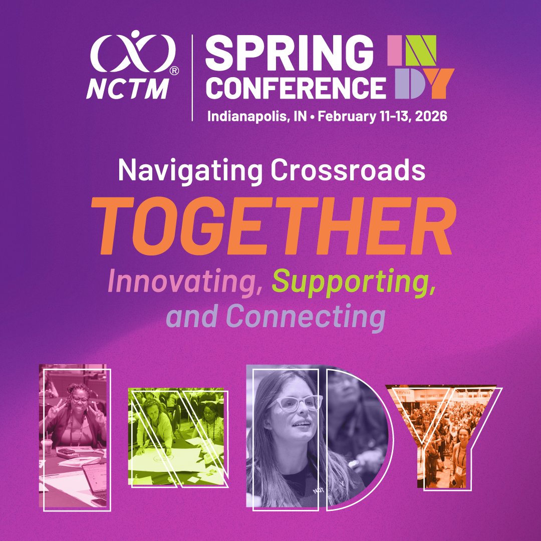 ICTM_Indiana's tweet photo. The NCTM 2026 Spring Conference is coming to INDY on Feb. 11–13, 2026. Register today at https://t.co/1OlcbOavMS to network, develop yourself professionally, and so much more!

Use the promo code "ICTM26" between now and December 19th to receive 1 FREE Year of Membership to ICTM! https://t.co/bvp5Xt60IG