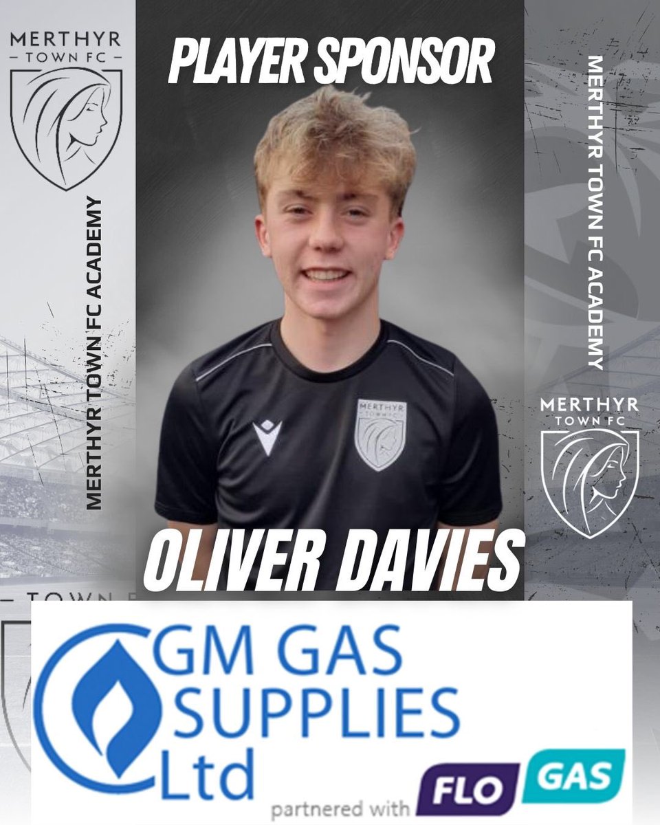 merthyr_academy's tweet photo. ⚫️Player Sponsorship⚫️
Many thanks to GM Gas Supplies Ltd for this season support and sponsorship of our
U16s Oliver Davies.
@MerthyrTownFC
#OurTownOurClub
#progressthroughstability https://t.co/JuEWT52UoG
