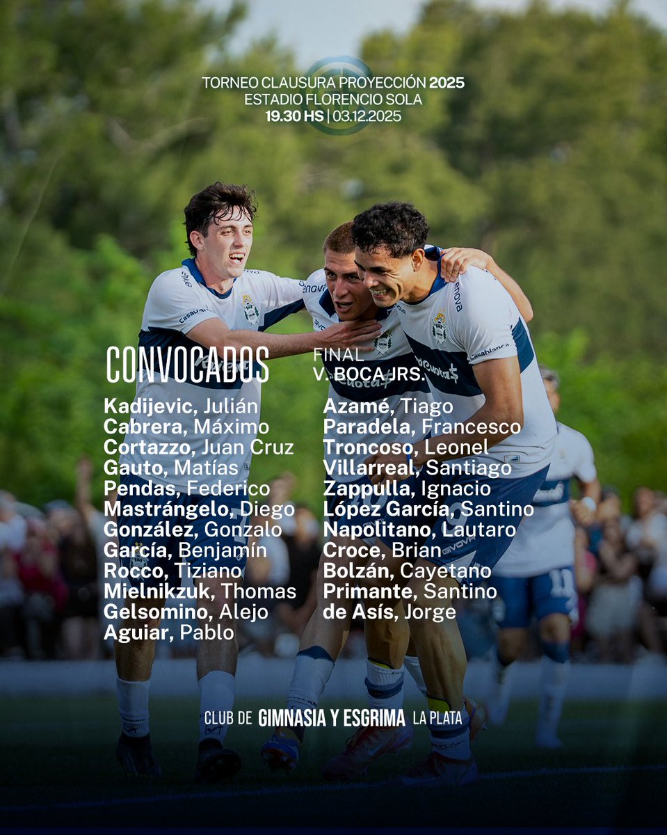 📋 ¡Los convocados por Ricardo Kuzemka para enfrentar a Boca mañana miércoles!

Final | #TorneoProyección Clausura 2025.

¡𝗗𝗮𝗹𝗲 𝗟𝗢𝗕𝗢, 𝗱𝗮𝗹𝗲! 🐺⚔️