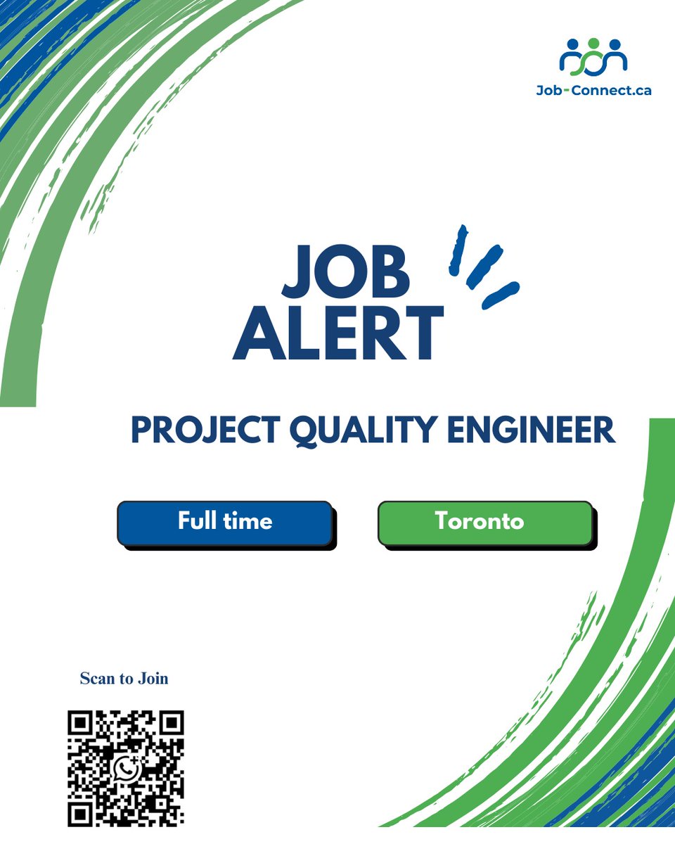 JobConnect_ca's tweet image. *Project Quality Engineer*

Available Location:  Toronto

Link to apply:
tinyurl.com/mryj9aj3

#ProjectEngineer
#QualityEngineering #ProjectPlanning
#JobConnectCanada