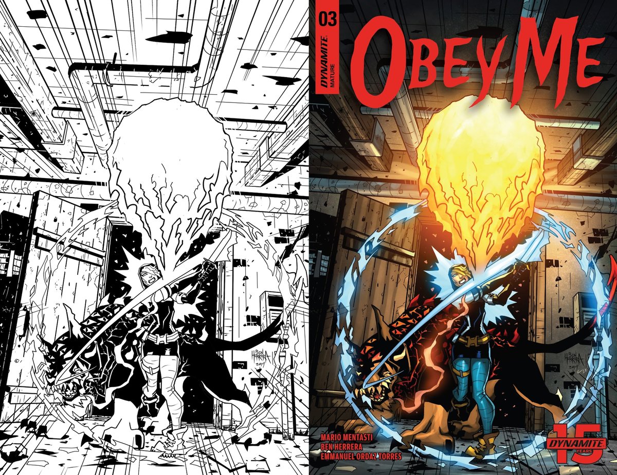 I drew this Obey Me #3 cover a few years ago. Nice colours by <a href="/mennyo/">Emmanuel Ordaz</a> .