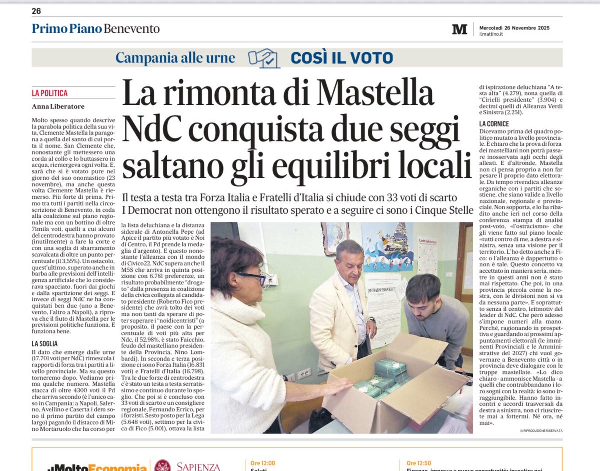 anna_liberatore's tweet photo. Ha vinto lui. Il suo naso per le competizioni elettorali ha funzionato ancora una volta.

#Mastella #elezioniregionali #regionecampania #sannio #benevento https://t.co/FFmFx7xQY8