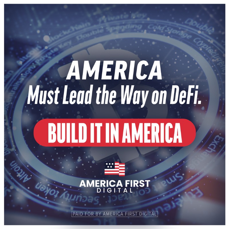 a1stdigital's tweet image. Protect Innovation. Defend Real DeFi. True DeFi means real decentralization - open, transparent, and not controlled by a handful of gatekeepers. America should lead the world by setting the standard for genuine decentralized finance built on U.S. innovation and values.