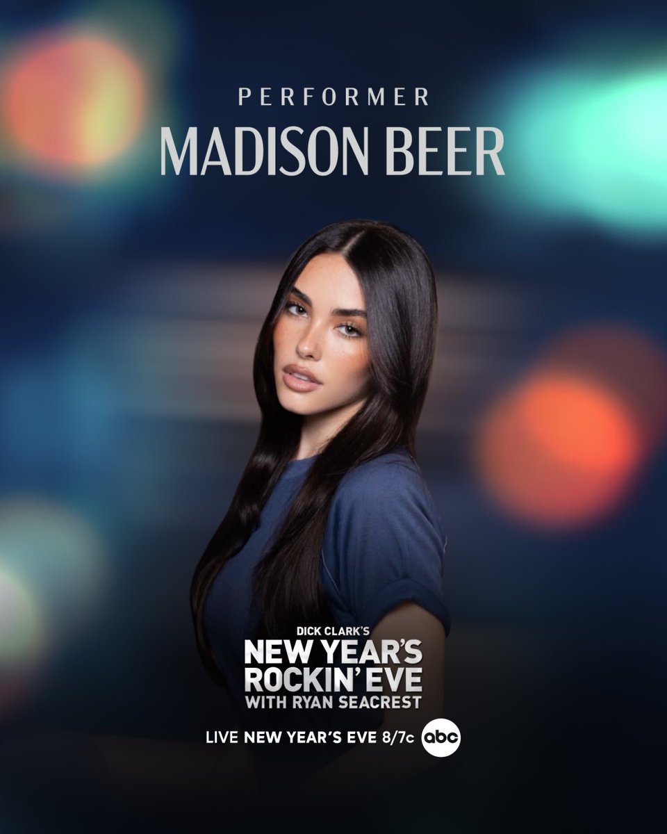 madisonbeerhq's tweet image. u better believe it ends this way ⋆.𐙚 ̊ get ready to end 2025 with madison on @RockinEve 

the celebration starts New Year’s Eve at 8/7c on @ABCNetwork! #RockinEve