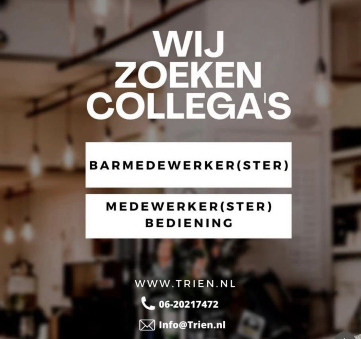 ✨ Wij zijn op zoek naar jou! ✨
Ben jij die spontane topper die graag de handen uit de mouwen steekt?
Hou je van gezelligheid, leer je snel en vind je het leuk om lekker tussen de mensen te zijn?
Dan hoor jij misschien wel in ons team! 🤩

👉 Ervaring is niet vereist