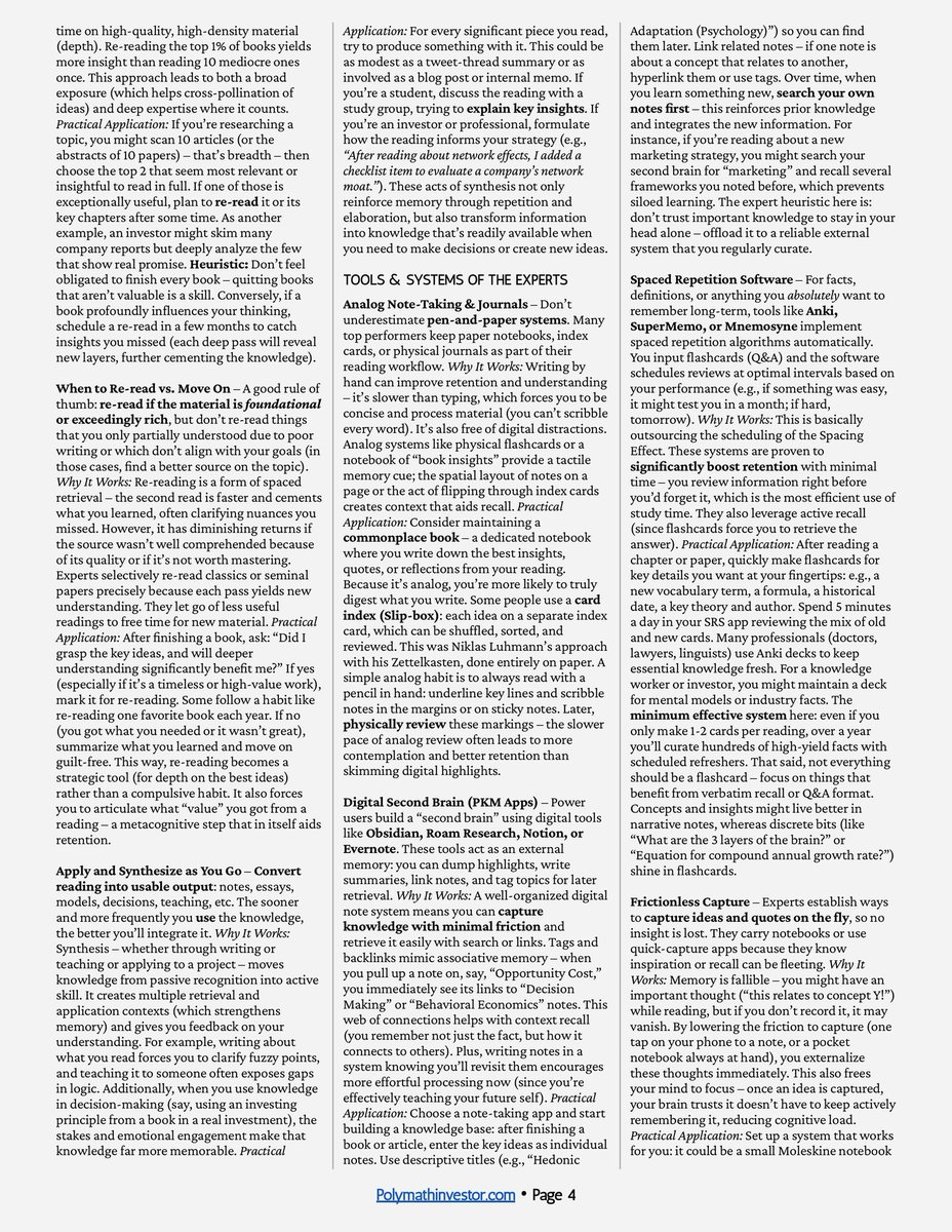 AlexAndBooks_'s tweet image. How To Remember Everything You Read:

(from PolyMathInvestor)