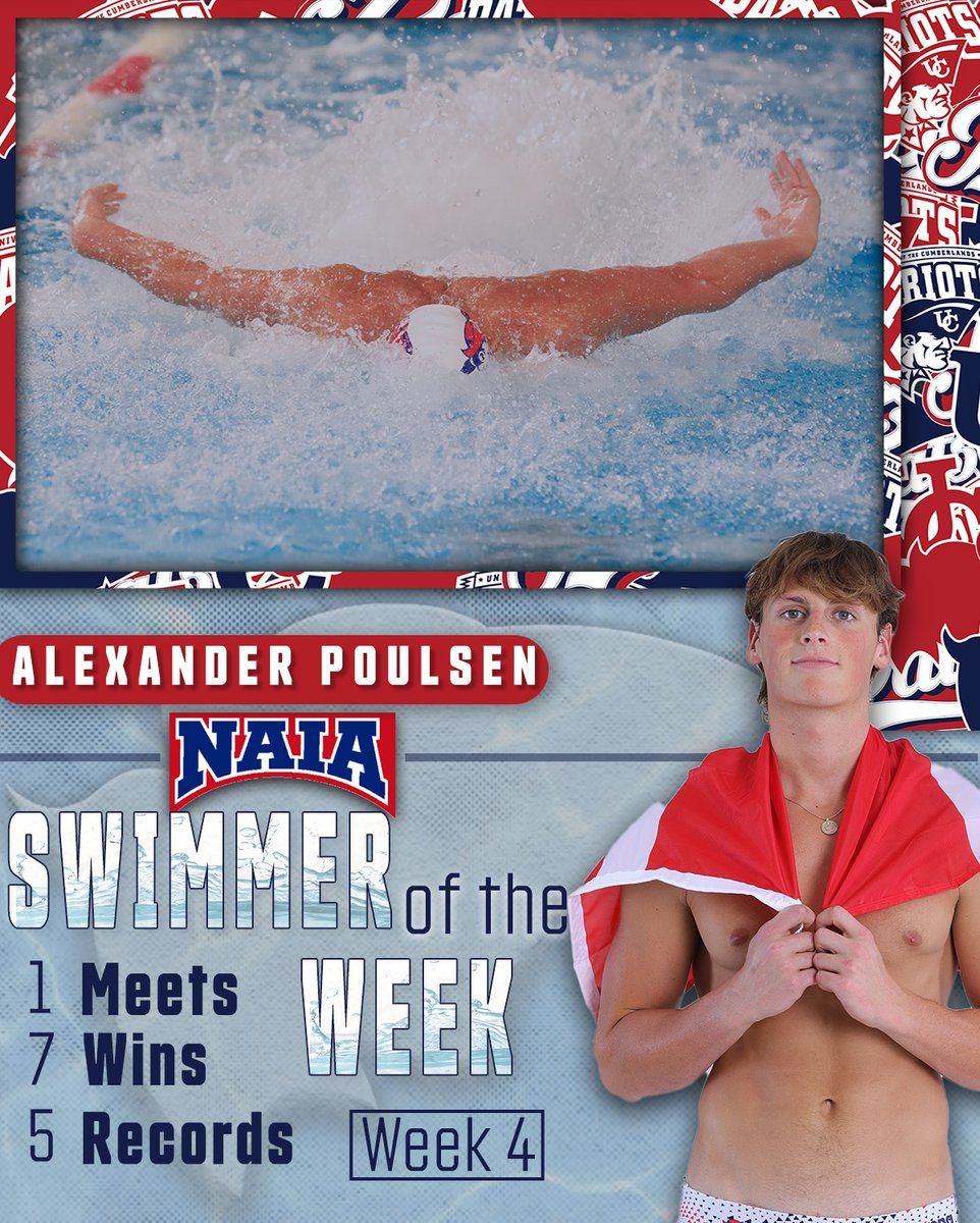 ICYMI❗️Patriots swept NAIA Swimmers of the Week after standout performances at the Speedo Centre Invite🔥

📰Read about Poulsen's third honor this season: tinyurl.com/mp5h8n9d
📰Read about Hoare's first time earning this honor: tinyurl.com/4zu2rjyx

#OneBigTeam
