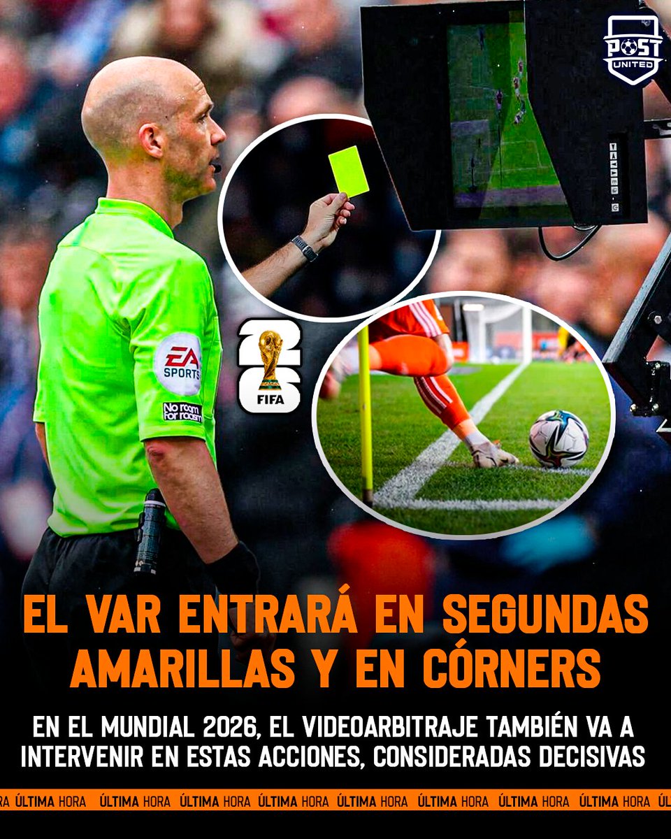 🖥️⚠️ ¡CAMBIOS EN EL VAR PARA EL MUNDIAL 2026!

ℹ️ The Times