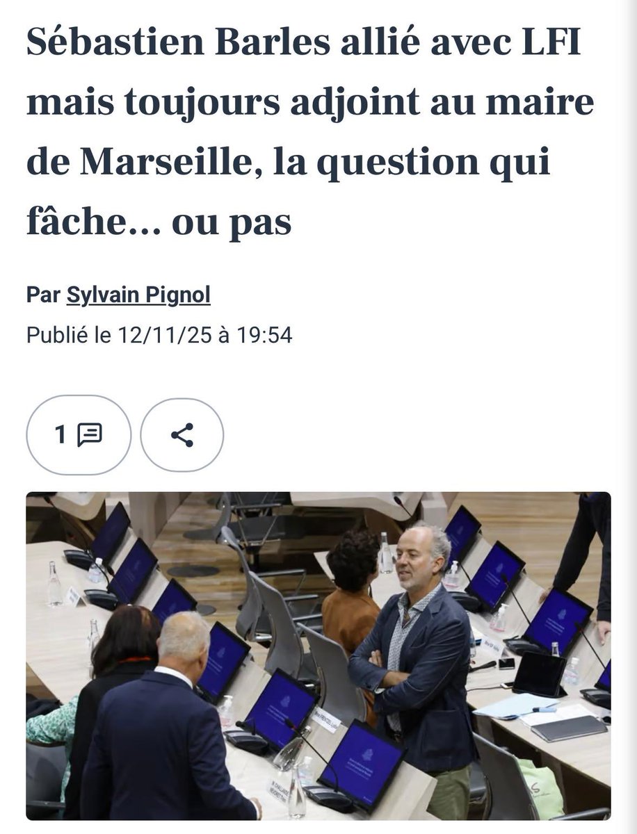 En gardant Barles dans sa majorité, le maire non élu de #Marseille s’allie dans le plus grand des calmes à LFI. Et visiblement ça ne dérange personne.

Assumez maintenant cette alliance avec Delogu !