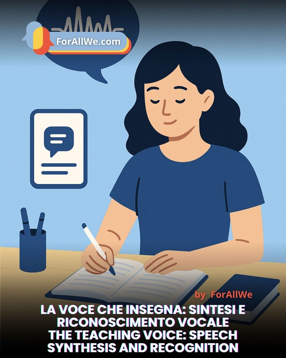 forallwe's tweet image. Today thanks to speech synthesis and voice recognition your voice can become your greatest study companion. Voice is not just a medium, it becomes a learning tool 4 everyone. 
Read the full article link: forallwe.com/en/post/voices…

#SintesiVocale #Accessibilità #StudyHack #ForAllWe