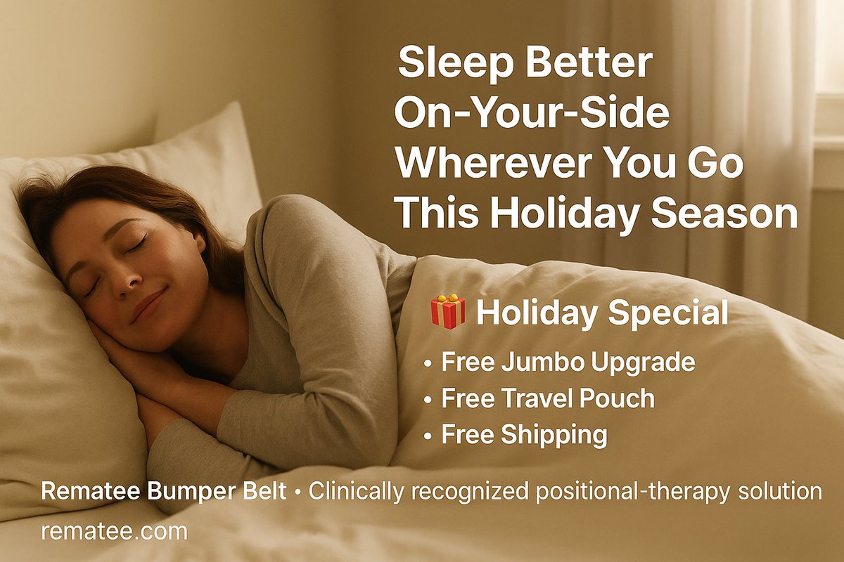Rematee's tweet image. Holiday travel ahead? Sleep better on your side—wherever you go 😄

🎁 December Holiday Special:
✔ Free Jumbo Upgrade
✔ Free Travel Pouch
✔ Free Shipping
Better sleep for you (and the people you’re visiting).
👉 rematee.com/s/December_Hol…
#sleep #snoring #holidaytravel #apnea