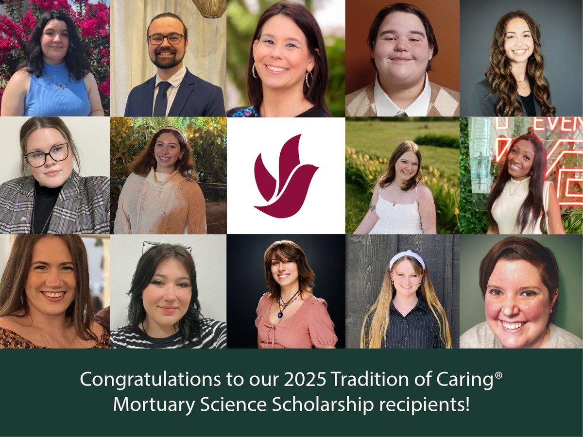 We’re excited to announce this year’s Tradition of Caring® Mortuary Science Scholars! These students are the future of funeral service, and we’re honored to support their journey. Thank you to the educators nationwide shaping the next generation. 🌟 #givingtuesday #funeralservice