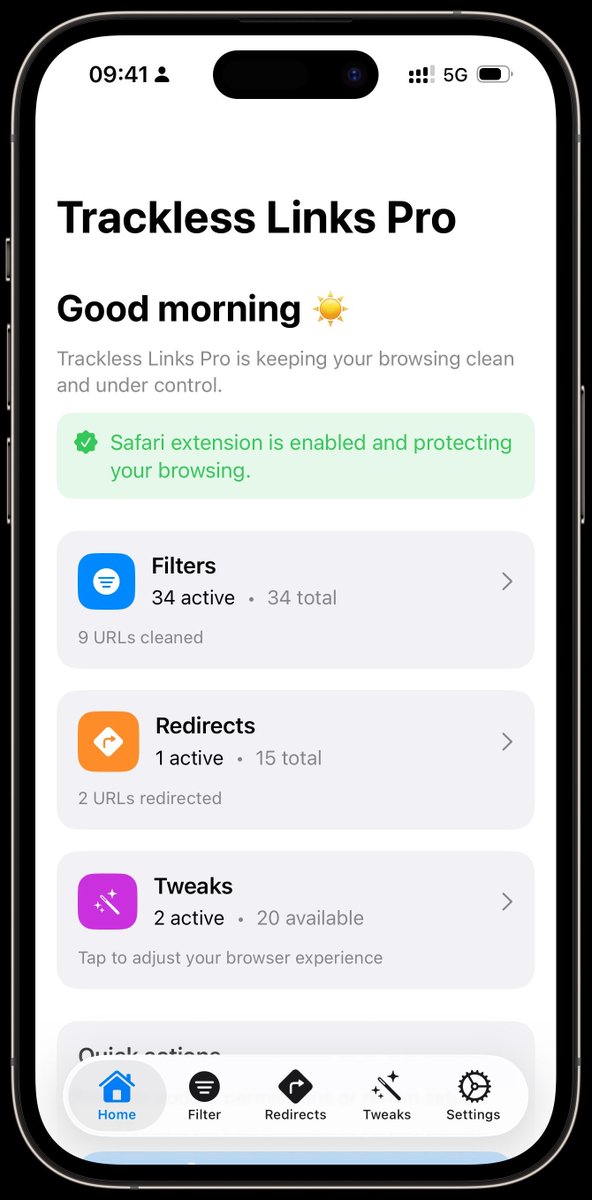 xlth's tweet photo. Your browser should work for YOU.

Trackless Links Pro isn't just an extension; it's a workflow. Create a redirect rule on your Mac, and it instantly syncs to your iPhone via iCloud.

Get the full suite for up to 75% off during #CyberWeek.

https://t.co/sX6AoxAOMO

#Productivity https://t.co/wX4DMibp7E