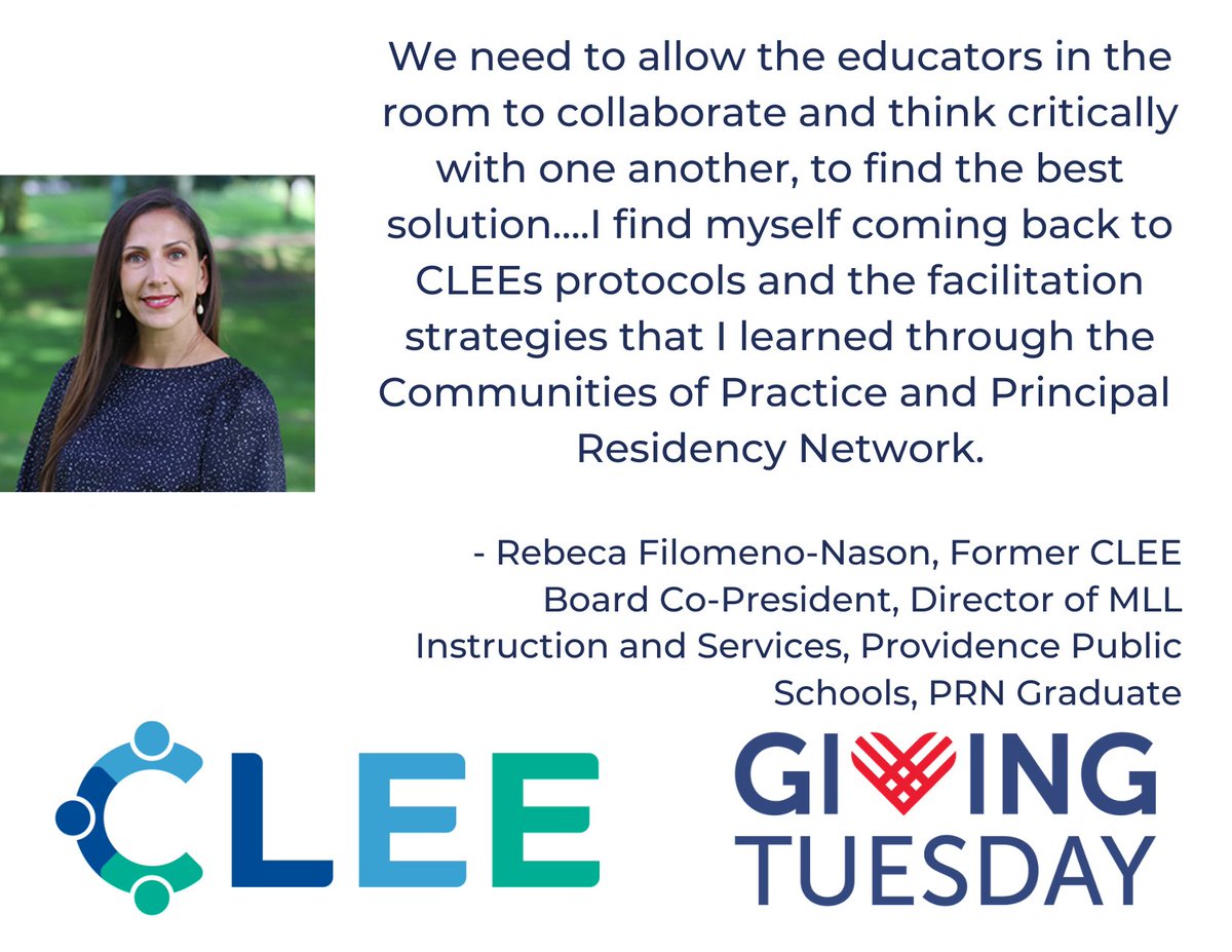 Donate to the scholarship fund for the Principal Residency Network (PRN), CLEE’s highly accredited residency-based building administrator certification program. Our hands-on program prepares aspiring school leaders to improve student outcomes.  
clee.org/annual-fund-pr…