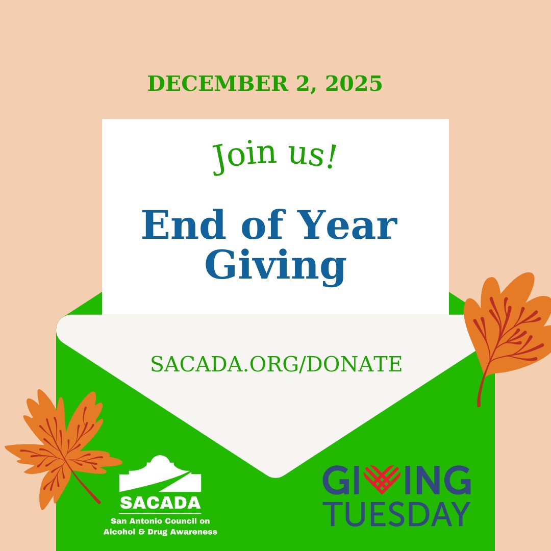 It’s Giving Tuesday! Give back this holiday season and help us continue prevention, intervention, and recovery support across our communities. sacada.org/donate/ 

#GivingTuesday