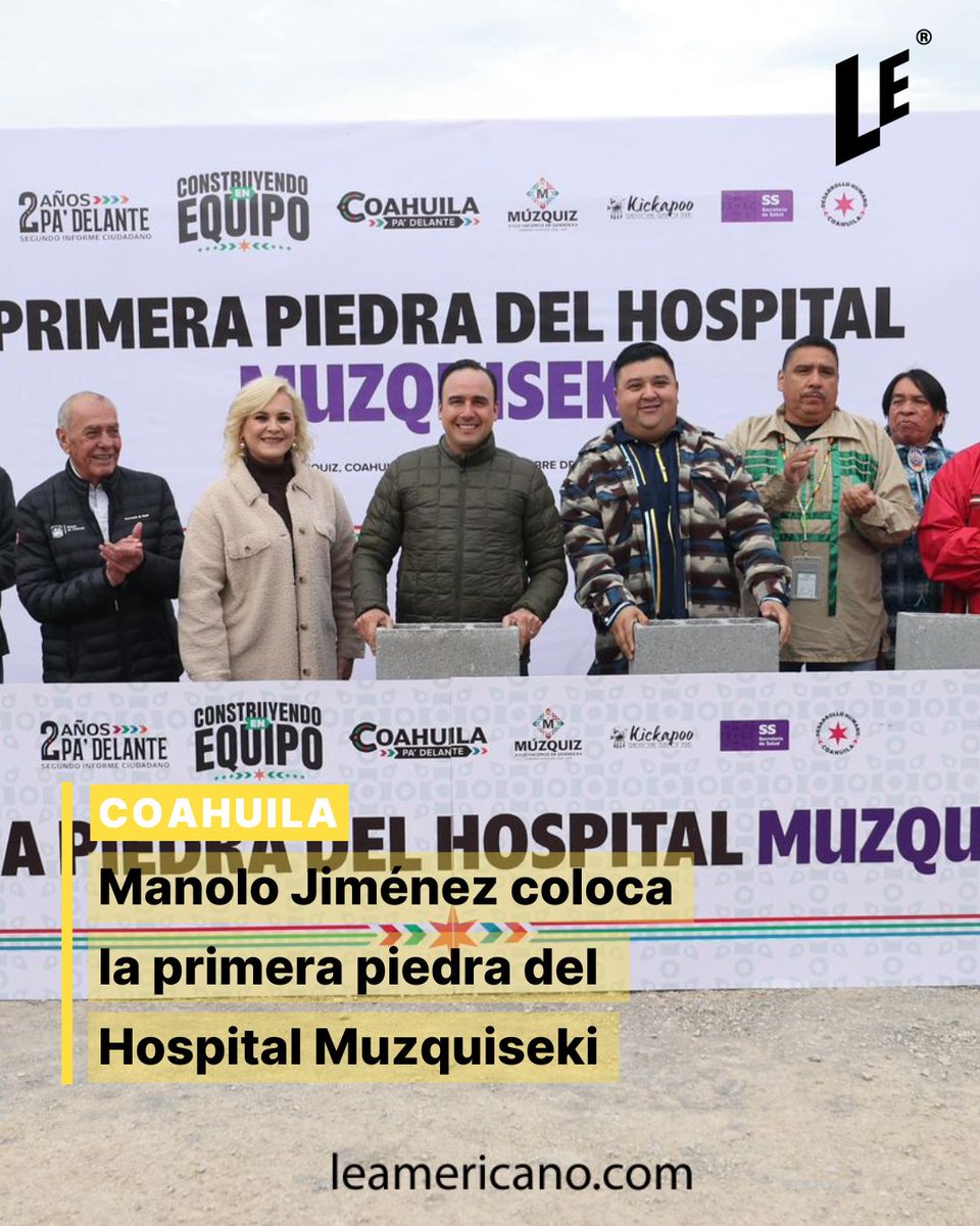 LeamericanoM's tweet image. El gobernador #ManoloJiménez (@manolojim)  acompañó a Esteban Salazar y a Estavio Elizondo, integrantes de la #tribu #Kickapoo, en la ceremonia de arranque de la construcción del #hospital que será de primer mundo.
leamericano.com/articulo/manol…