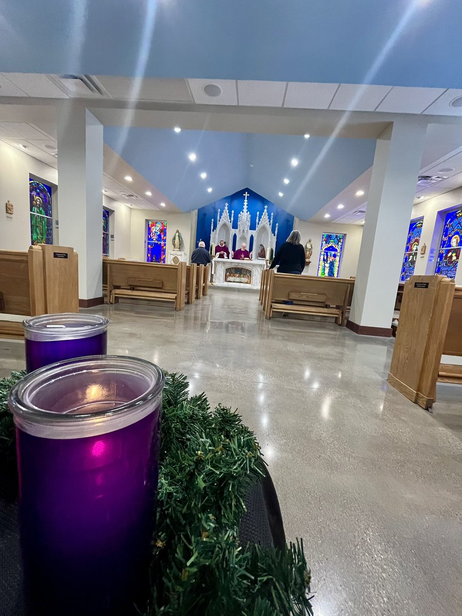 Snow day Mass this morning in the chapel praying for all of our Eagles. 
<a href="/BishopWatterson/">Bishop Watterson HS</a>