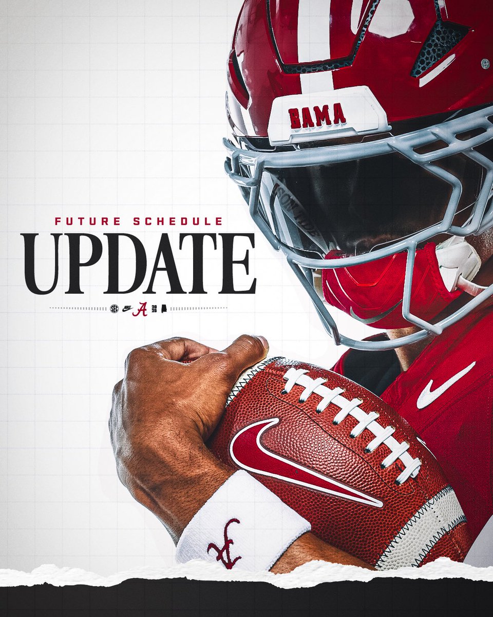 AlabamaFTBL's tweet image. Future Schedule Changes 🏈 

🔗: bit.ly/48bYnJ0