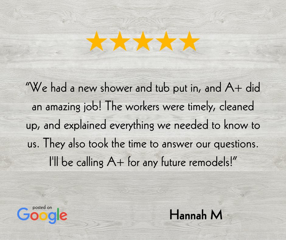 APlusToledo's tweet image. Awesome Hannah! We are thrilled that you loved our team! Thank you for the review. #5stars #aplustoledo #homeimprovements