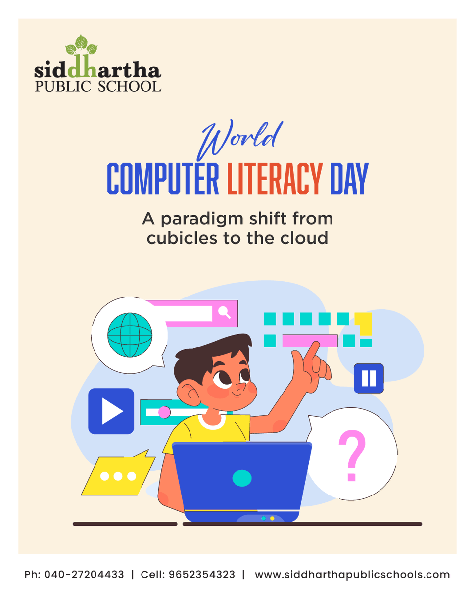 SPSBoduppal's tweet image. World Computer Literacy Day! 
A paradigm shift from cubicles to the cloud. 

#Computer #ComputerLiteracy #ComputerLiteracyDay #WorldComputerLiteracyDay