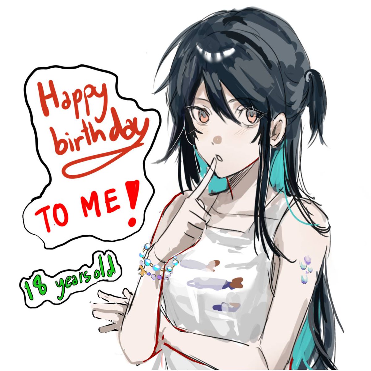 สุขสันต์วันเกิดวี๊ดวิ้วว ( ตามเวลาญี่ปุ่น ) 
เป็นปีที่ได้ลองทำอะไรหลายๆอย่างมาก ๆ ได้ลงงานในทวิต เทิร์นอินทูสายผลิตเต็มตัว (?)  หลังจากนี้สัญญาว่าจะพยามลงงานบ่อยๆ เเล้วก็ผลิตงานเเส้บๆออกมาให้ได้ทานกันนะคะ 
( สิบเเปดเเล้วไๆไๆ คิดว่าชงเกได้รึยังนะ  .... )