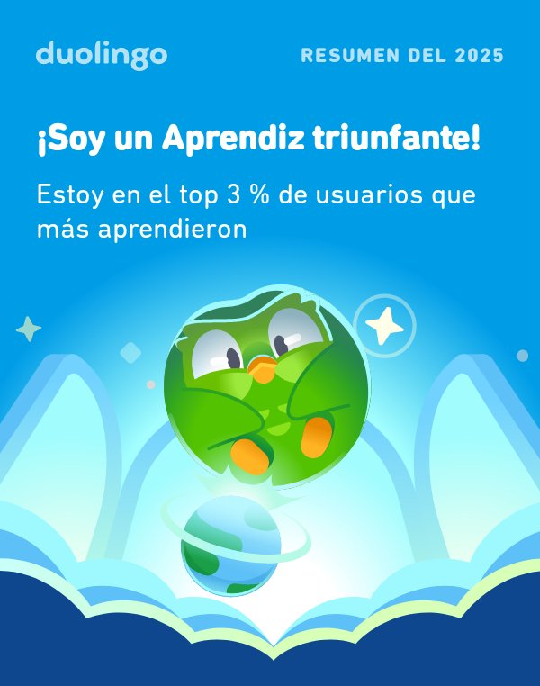 MartaGi29874150's tweet photo. ¡Miren cuánto aprendí en Duolingo este 2025! ¿Qué tal ustedes? #Duolingo365 https://t.co/B9Jey8SRgp