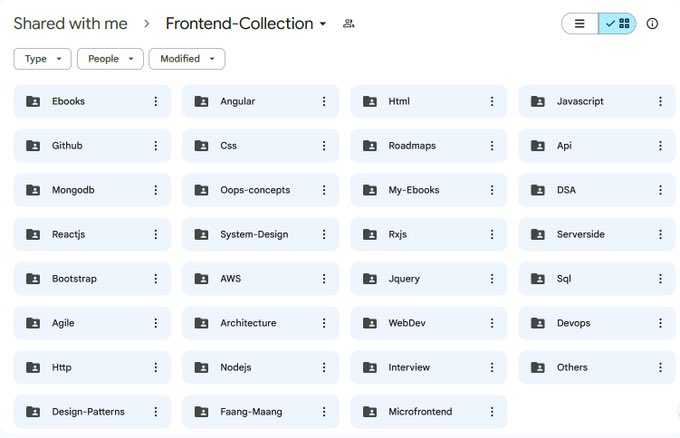 Lupin_Ai_Coder's tweet image. 🎯 JavaScript
🎯 ReactJS
🎯 NodeJS
🎯 HTML
🎯 CSS
🎯 Angular
🎯 Web Dev
🎯 API
🎯 AWS
🎯 DevOps
🎯 Design
🎯 SQL
🎯 DSA
🎯 MongoDB
🎯 GitHub

100% free of cost for 24 hours only

To get it:
1. Like &amp;amp; Retweet
2. Comment “DM”
3. Follow me (Must)