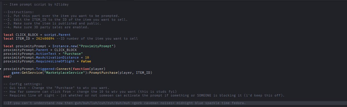 h2lidayx's tweet image. I am scripter oat

#ROBLOX #RobloxDevs #RobloxUGC