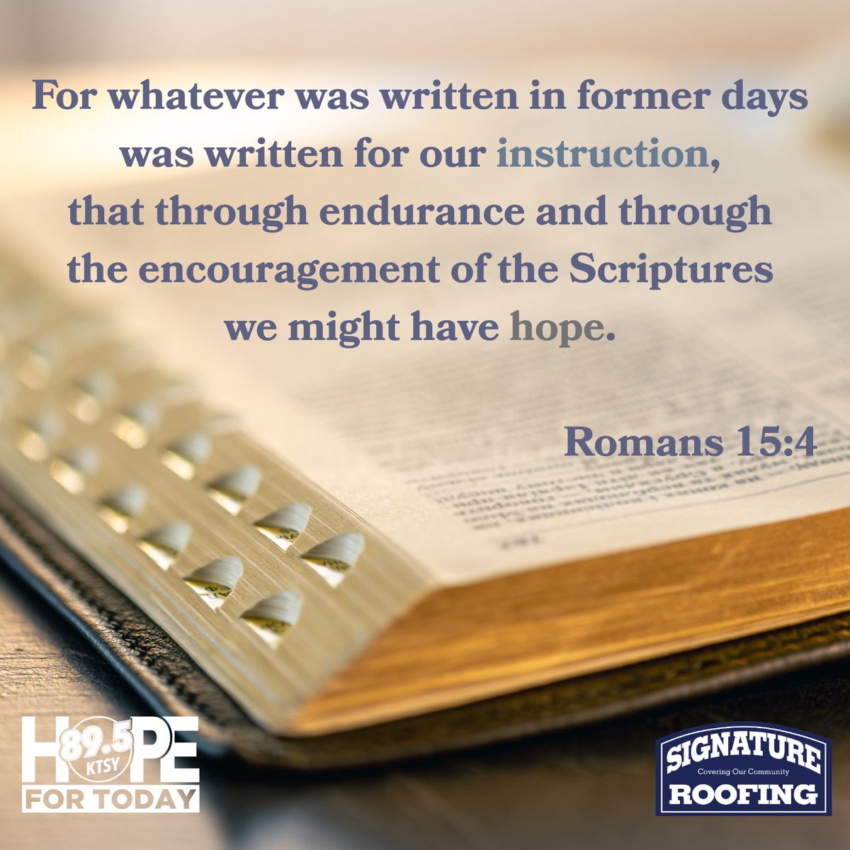 895KTSY's tweet image. Need hope? Look to God&apos;s Word.

#hopefortoday #choosehope #bible #scripture