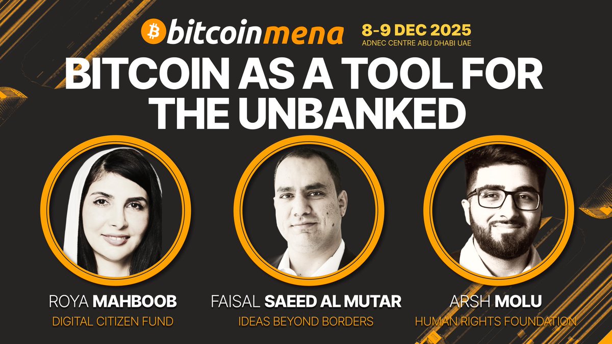 Satoshi gave bank accounts to 8 billion people with just 30,000 lines of  code 🙌 Join the experts on the main stage to learn how Bitcoin is a tool  for the unbanked.