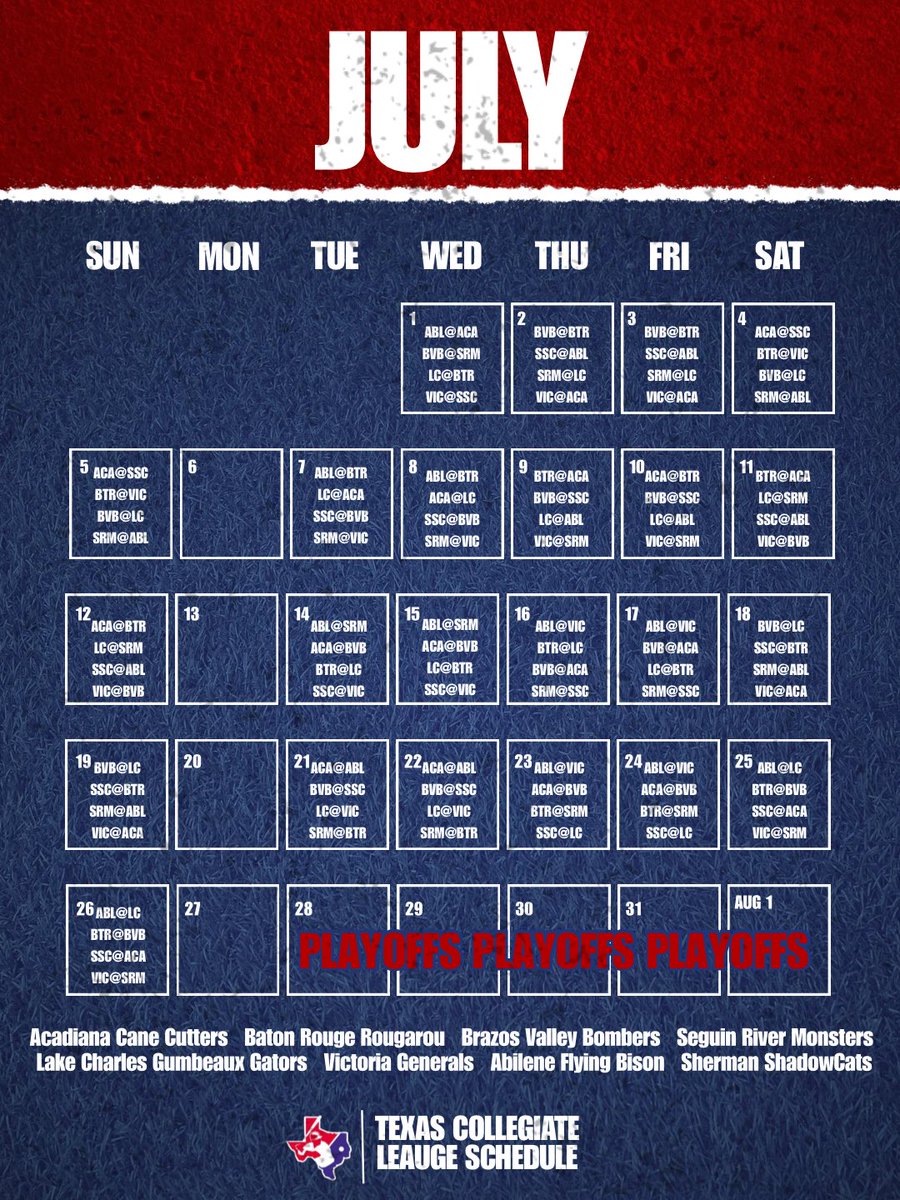 Texas Collegiate League tweet media