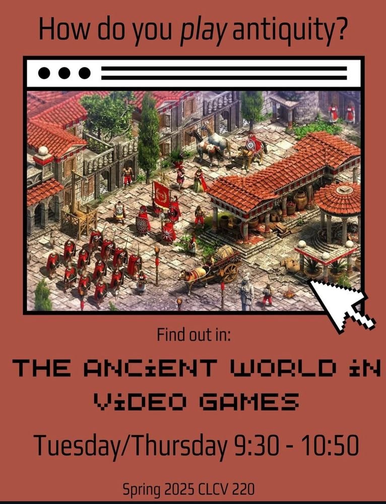 Also new upcoming spring class poster drop thanks to one of our excellent grads! Will also be teaching Oaths and Laws for upper-level Ancient Greek.