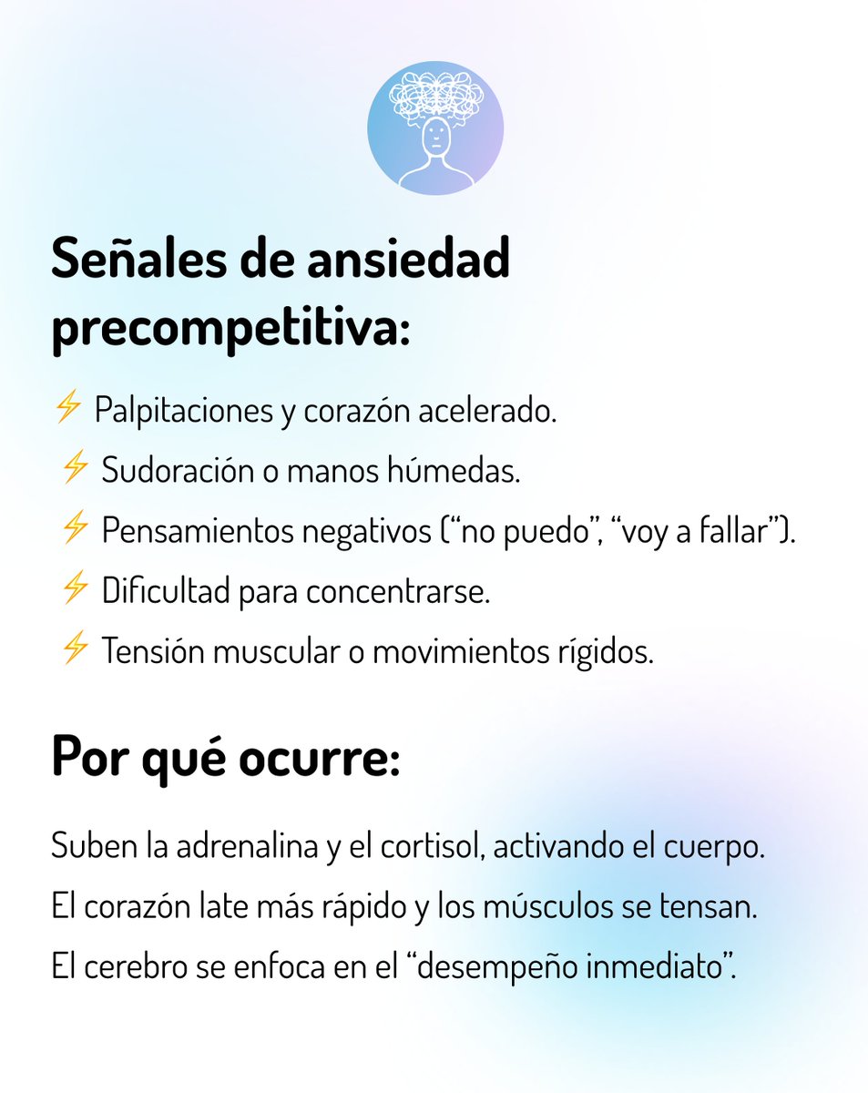 medicina_esport's tweet image. ❓ ¿Sabías que muchos jóvenes deportistas sufren ansiedad precompetitiva antes de competir? 
✨ Nuestro equipo está especializado en ayudar a los jóvenes a manejar la presión, transformar los nervios en energía positiva y mejorar su desempeño.