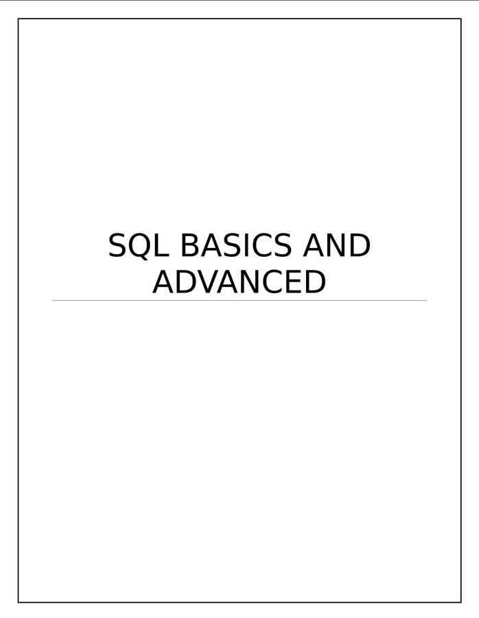 codewithimanshu's tweet image. SQL Basics to Advance Notes 📘

To get it ✅

1. Like and comment &apos;SQL&apos;
2. Repost 🌠
3. Follow me so that, I can dm.

#SQL