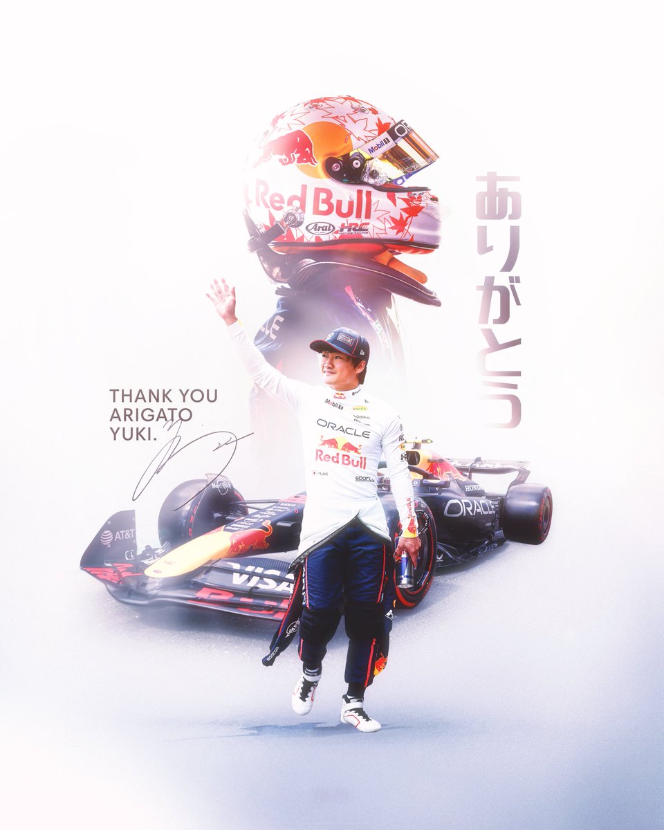 redbullracing's tweet image. ありがとう、ユウキ🫶

Thank you, Yuki, for your commitment and hard work this season. We’ll keep pushing for a strong weekend in Abu Dhabi and look forward to working with you as our Test and Reserve Driver for 2026.